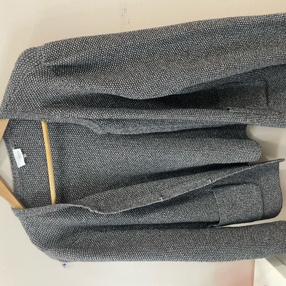 Silver gray sparkly blazer